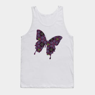 Purple Flower Pattern Tank Top